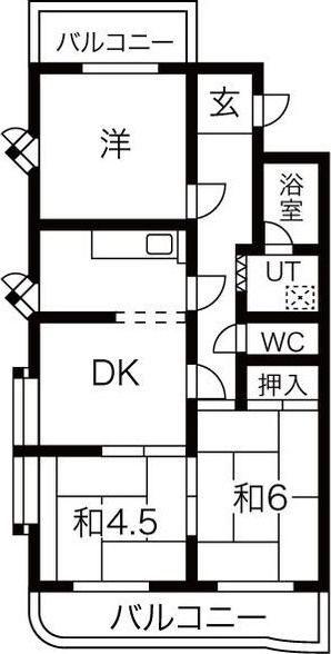 音聞ハイツの間取り