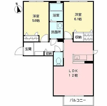 シャーメゾン新合川の間取り
