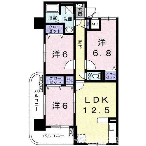 【間取り】 | ディアコート　木太