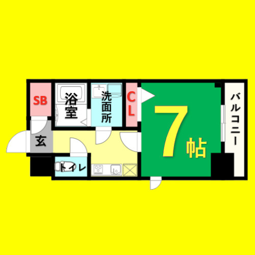 エスリード名古屋STATION WEST｜名古屋市賃貸　仲介手数料無料の間取り