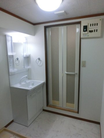 熊本市南区土河原町の賃貸マンションの独立洗面台