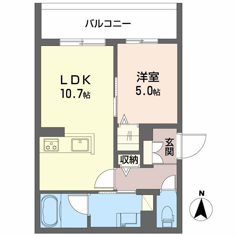 ティーエヌ伍番館の間取り