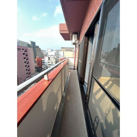 熊本市中央区水道町の賃貸マンションのバルコニー