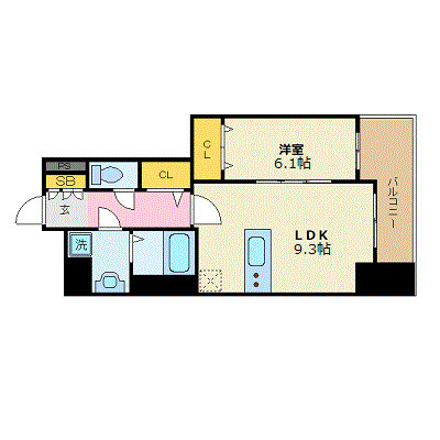 プレサンス広島中央の間取り
