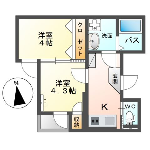 グランディール・Hatadaの間取り