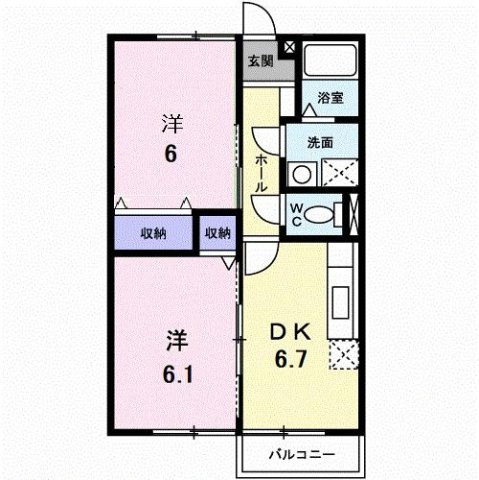 シャルマン・ＨＡＮＡＭＩＤＯＵの間取り
