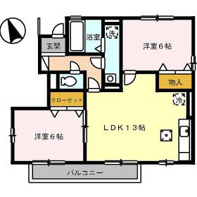 セゾンコート B棟の間取り