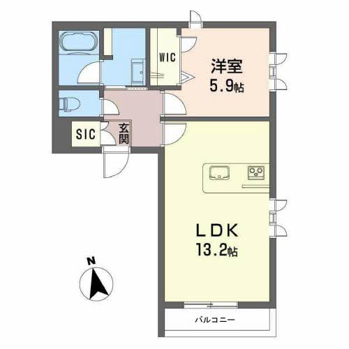 シャーメゾンKORENOKIの間取り