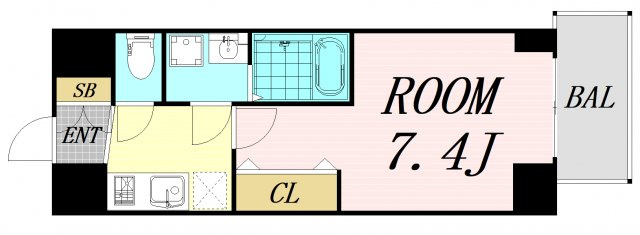 S-RESIDENCE高井田central　仲介手数料無料の間取り