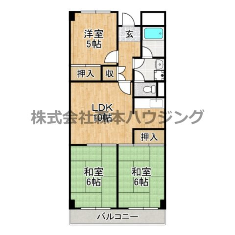 【間取り】 | 　ハピネス48