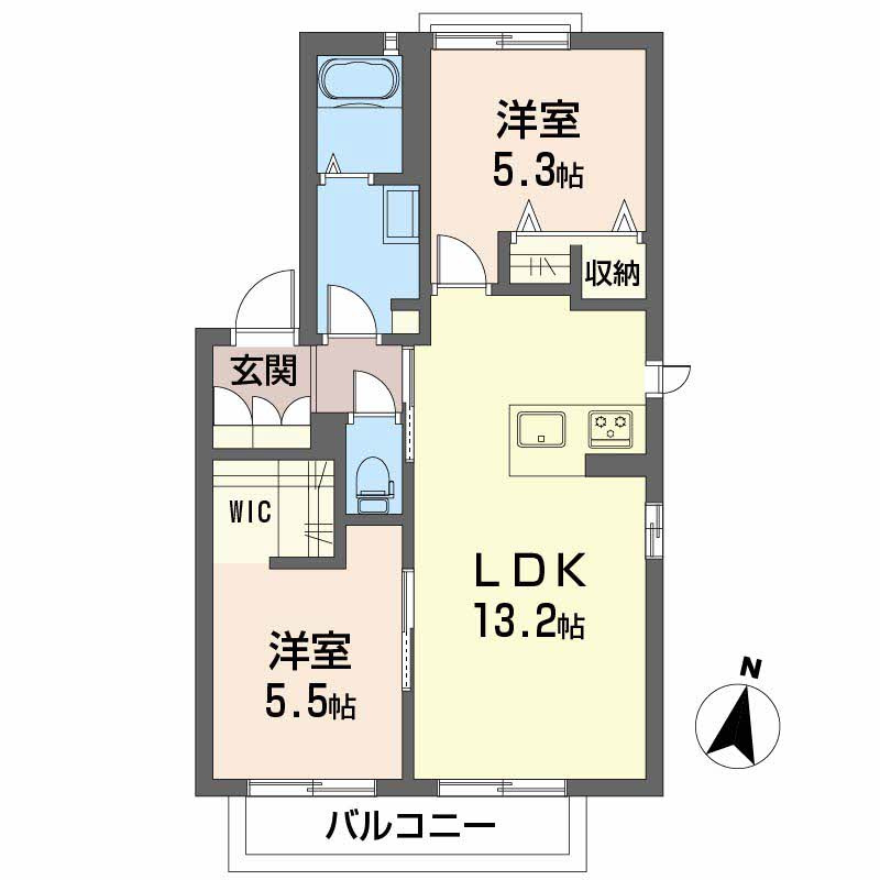 シャーメゾン西久万 C棟の間取り