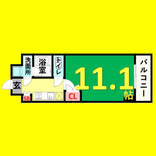 BSレジデンス栄　名古屋市賃貸　仲介手数料無料の間取り