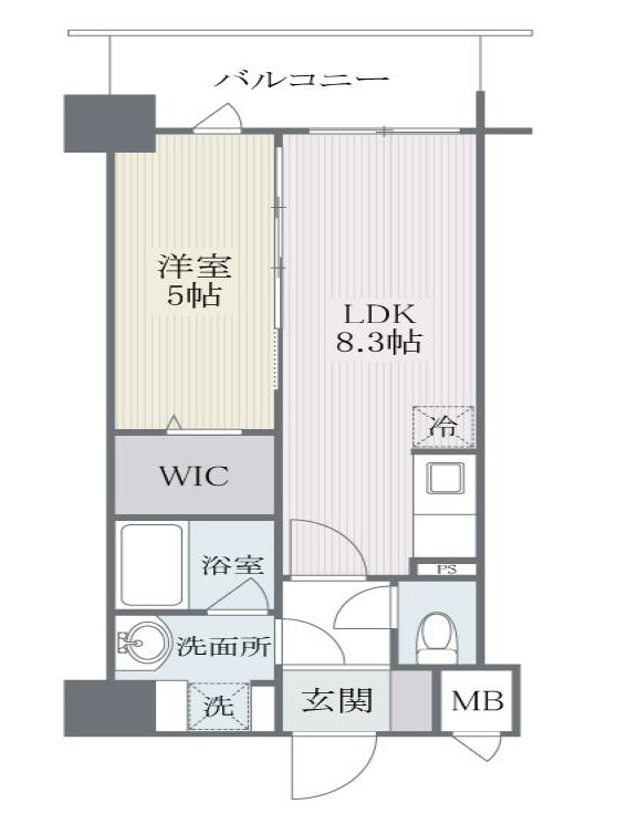 modernpalazzo博多sur(モダンパラッツォ博多スー)の間取り|使いやすい間取りです。