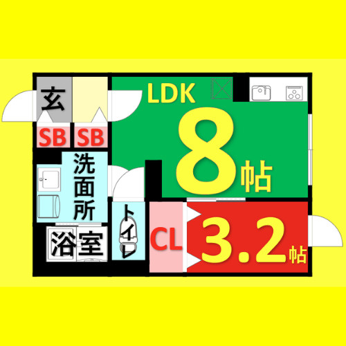 GVIVRE東別院　名古屋市賃貸　仲介手数料無料の間取り