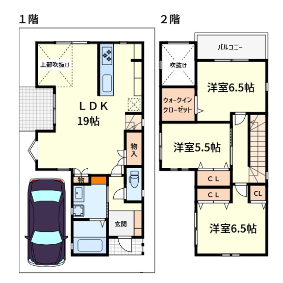【間取り】 | 東五百住町3丁目貸家