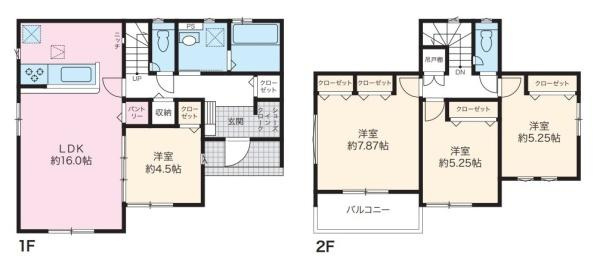 奈良市川上町の新築一戸建の間取り