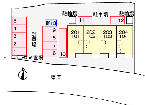 【区画図】 | プレズィール | プレズィール　202号室　2021/8/6