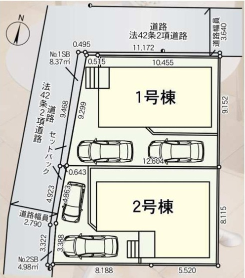 【区画図】 | 流山市東深井第12　全2棟