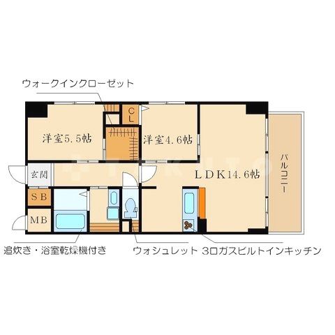 グランルージュ谷町六丁目の間取り|グランルージュ谷町六町目　間取り