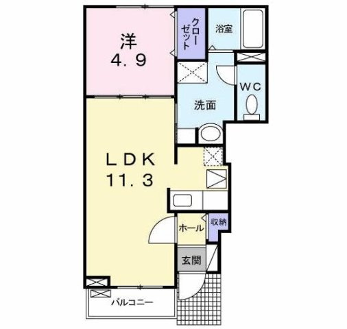 【間取り】 | ＩＳＬＡＮＤ　津田Ａ