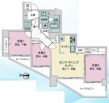 ライオンズマンション千川駅前の間取り