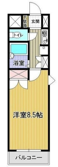 【間取り】 | リバーサイドパレス | 戸塚駅徒歩３分！1K！
