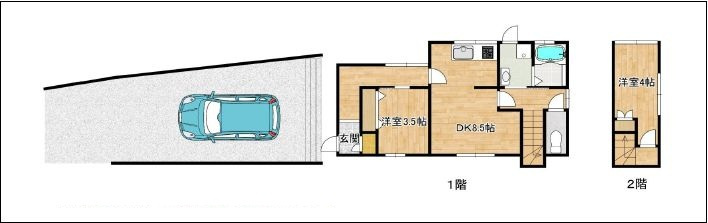 大日丘町1丁目貸家Ⅱの間取り