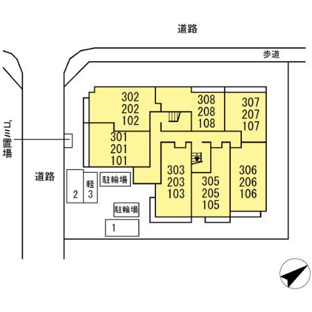 Salice Ｋ(ｻﾘﾁｪ ｹｰ)の区画図