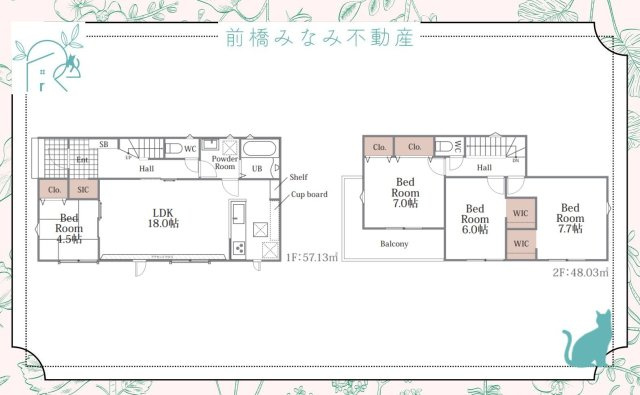 【新築】前橋市朝日が丘町1期　限定１棟　リナージュ　新築建売の間取り