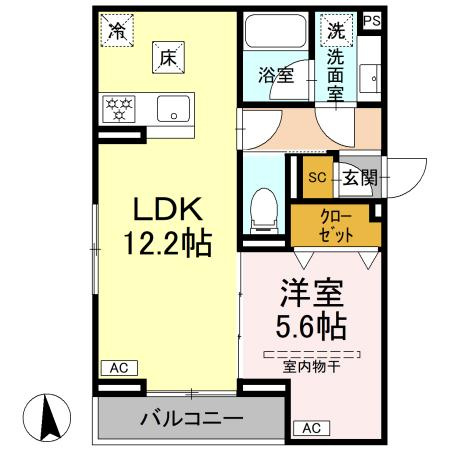 D paina 犬蔵の間取り
