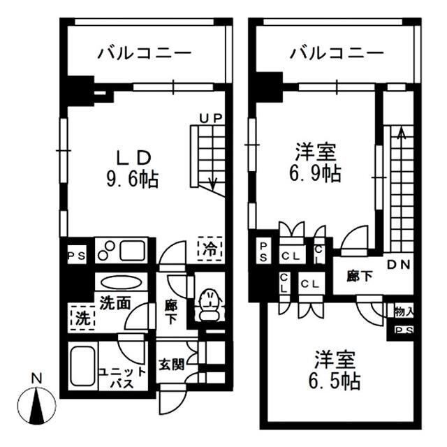 レジディア中落合Ｃ棟の間取り