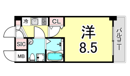 セレニテ甲子園Ⅰの間取り