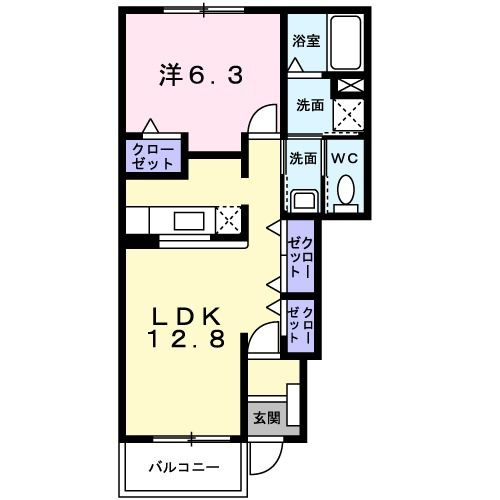 リヴェールＭの間取り