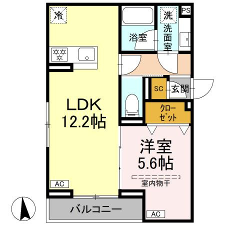 D paina 犬蔵の間取り