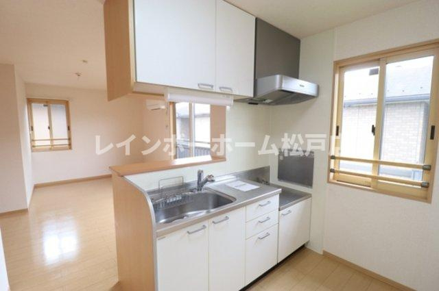 松戸市秋山３丁目のアパートのキッチン|キッチンです
