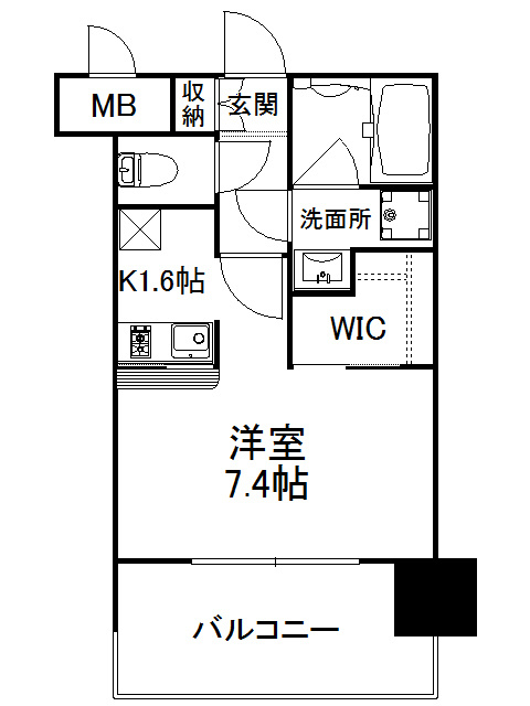 エンクレスト薬院NOBLEの間取り