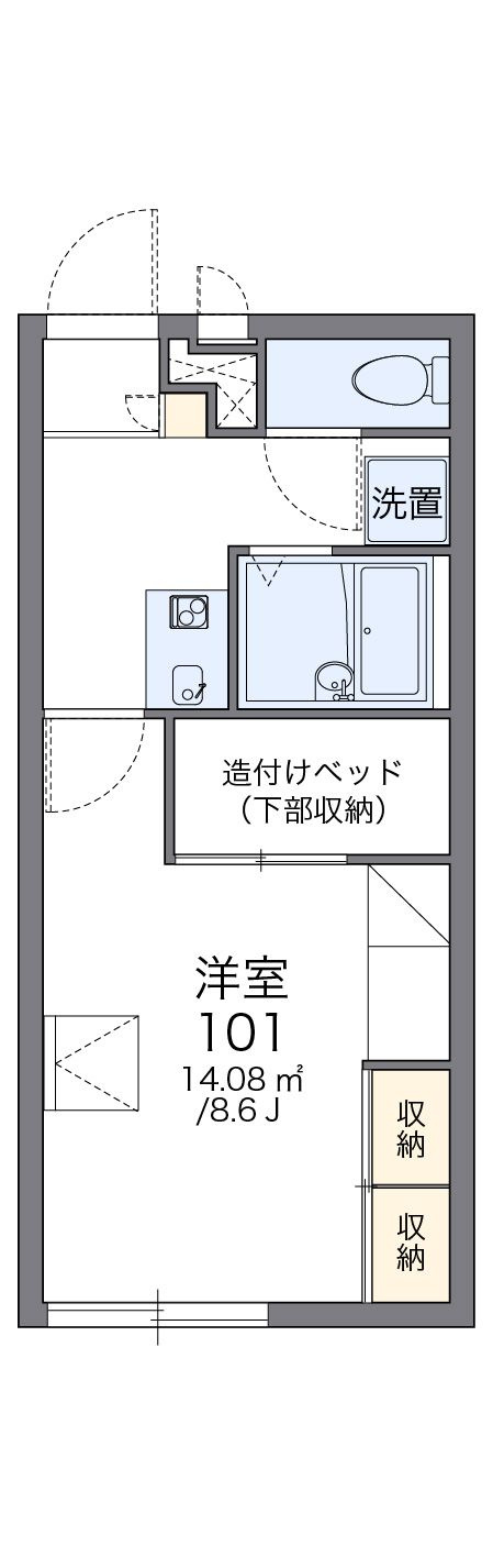 レオパレスリヴェールやまだ2の間取り