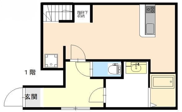 南市岡３丁目テナントの間取り