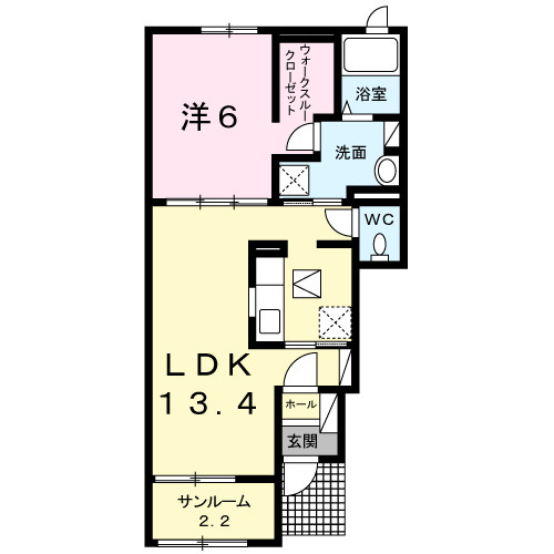 パークサイド合川弐番館の間取り|使い勝手の良い間取りです♪