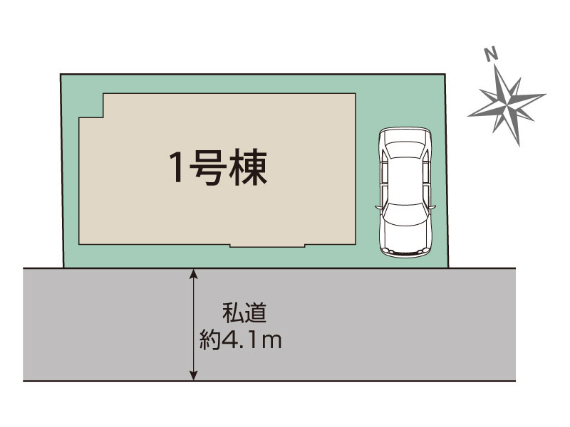 新築戸建　茅ヶ崎市高田2丁目の区画図