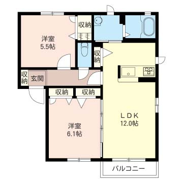 【間取り】 | ミルティーユ壱番館