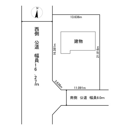 北見市中央三輪７丁目４４６番地５　中古売家の区画図