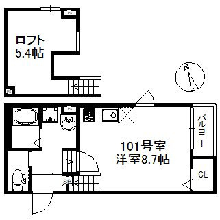 シャノワール久留米の間取り|使い勝手の良い間取りです♪
