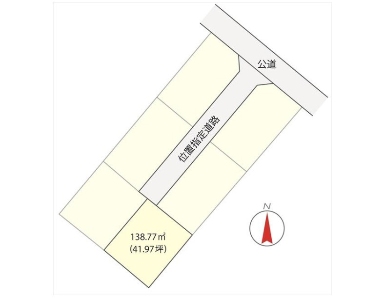 水戸市笠原町　売地　の区画図