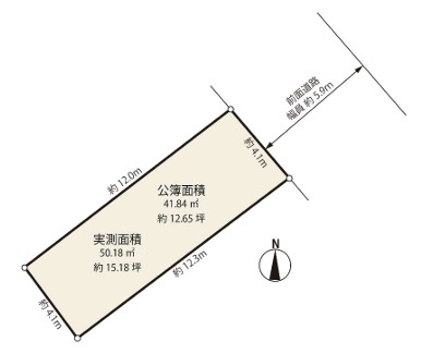 今津曙町建築条件なし土地の土地図
