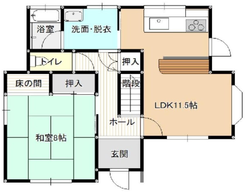 小山市横倉新田　中古戸建1の間取り