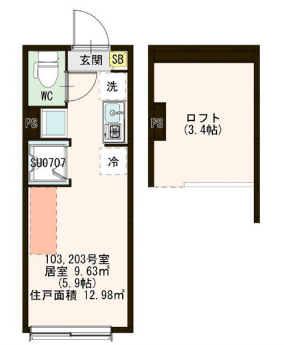 Shurie中板橋の間取り