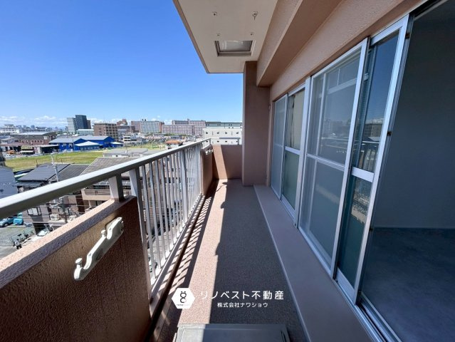 ハイマート弥刀Ⅱの展望|見晴らしの良いバルコニーです。
西向きなので西日は強いですが、洗濯物はよく乾きます◎