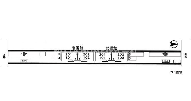 ラ・フルール壱番館の区画図|敷地内区画図です◇