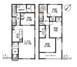  | 【名古屋市天白区島田1丁目1410新築戸建2号棟】仲介手数料無料！天白小学校・天白中学校